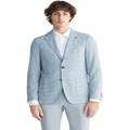 Calvin Klein X Slim Gingham Blazer in Grey Blue 100R