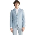 Calvin Klein X Slim Gingham Blazer in Grey Blue 104R