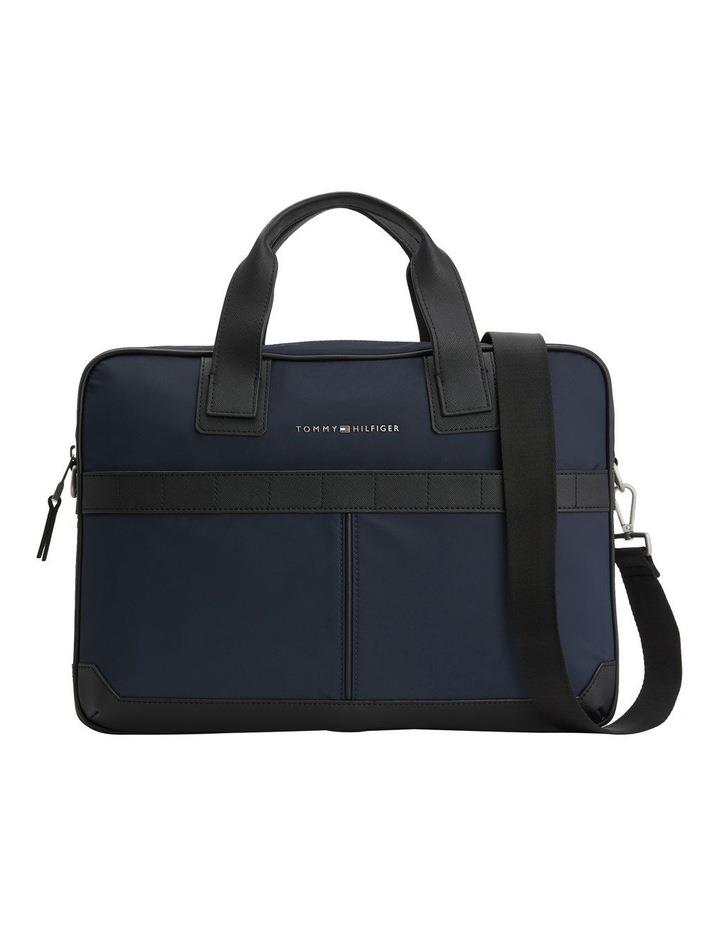 Tommy Hilfiger Elevated Nylon Computer Bag in Space Blue Navy One Size