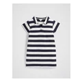 Seed Heritage Core Rugby Dress in Midnight Stripe Navy 3