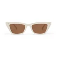 Unison St Tropez Cat Eye Sunglasses in Ecru One Size