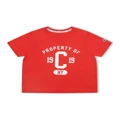 Champion Graphic Boxy Tee in Vermilion Red 8