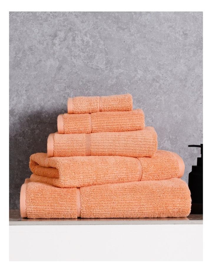 Vue Combed Cotton Ribbed Towel Range in Coral Bath Sheet