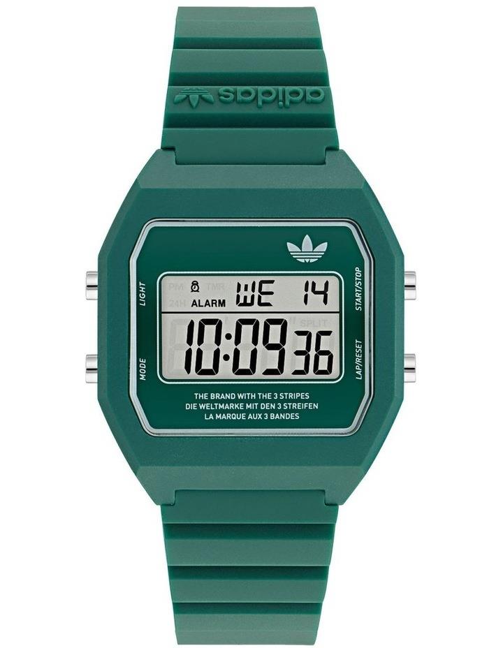 Adidas Originals Digital Two Resin Watch in Green