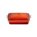 Le Creuset Heritage Covered Deep Dish 33cm in Cayenne Orange