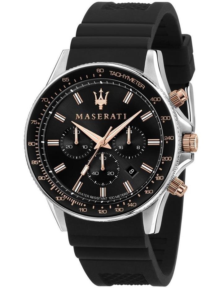 Maserati Sfida Stainless Steel Chronograph Watch in Black