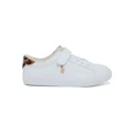 Polo Ralph Lauren Theron Pre-School Youth Sneakers in White/Gold/Leopard White 2