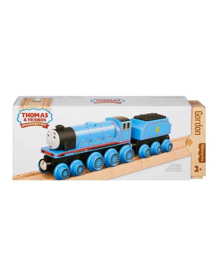 Fisher-Price Wooden Railway Gordon Engine And Coal-Car Blue