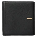Kinnon Hudson A4 Compendium in Black Pebble/Gold Black One Size