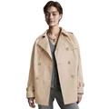 Tommy Hilfiger Double Breasted Short Trench Coat in Beige 40