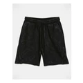Bauhaus French Terry Pull On Shorts in Black 14