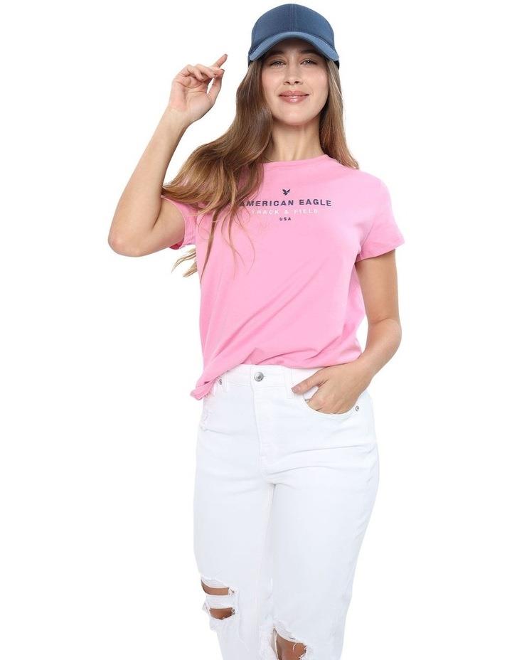 American Eagle Graphic Tee in Pink XS