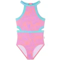 Seafolly High Neck One Piece in Palm Springs Pink 10