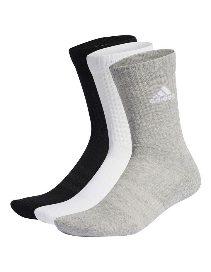Adidas Cushioned Crew Socks 3 Pairs in Multi Assorted King