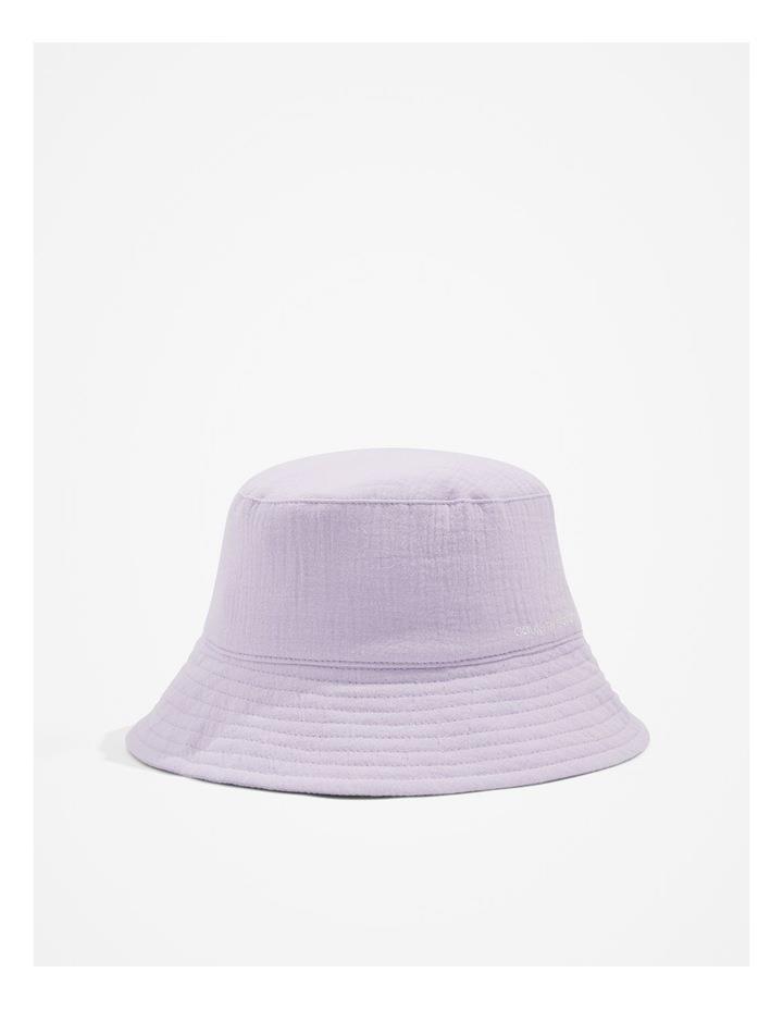 Country Road Organically Grown Cotton Textured Bucket Hat in Lilac OSFA