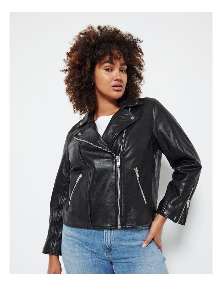 Commonry The Leather Biker Jacket in Black 14