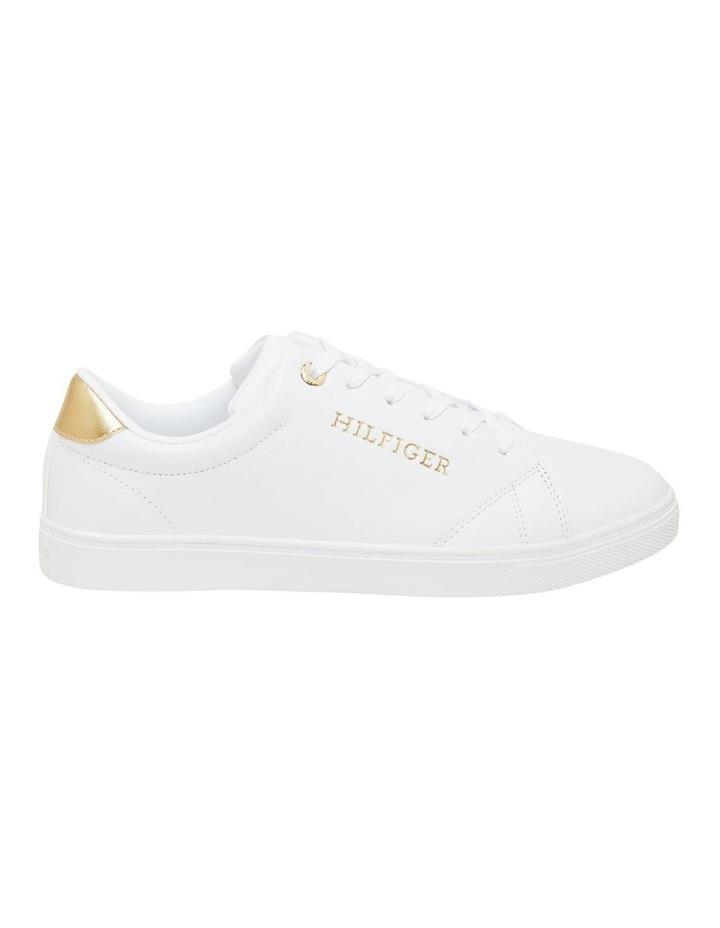 Tommy Hilfiger Cupsole Sneaker in White/Gold White 36