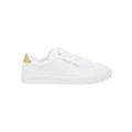 Tommy Hilfiger Cupsole Sneaker in White/Gold White 40