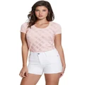 Guess 4G Allover T-shirt in Dolly Pink XS