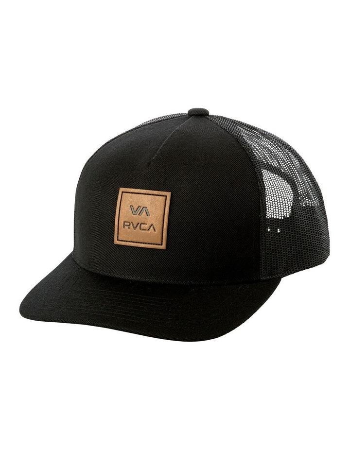 RVCA All The Way Curved Brim Trucker Hat in Black OSFA