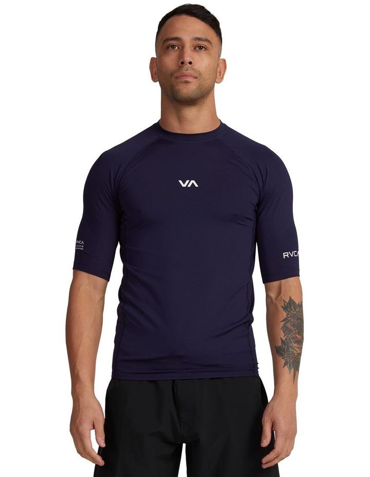 RVCA VA Short Sleeve Rashguard in Navy XL