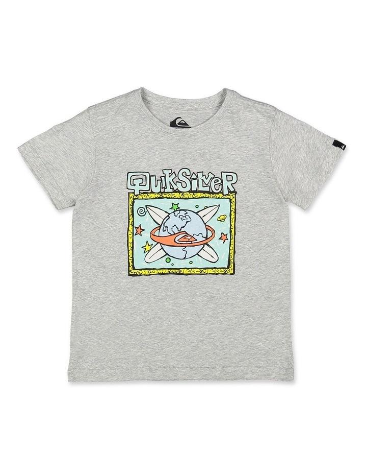 Quiksilver Surf The Earth Short Sleeve Tee in Athletic Heather Grey Marle 7