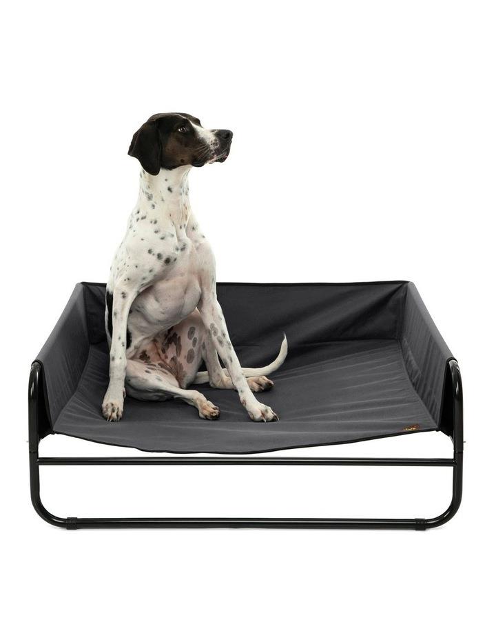 Charlies High Walled Outdoor Trampoline Dog Bed in Black S