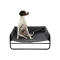 Charlies High Walled Outdoor Trampoline Dog Bed in Black L