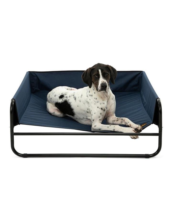 Charlies High Walled Outdoor Trampoline Dog Bed in Blue S