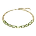 Swarovski Millenia Necklace Octagon Cut Gold-Tone Plated in Green