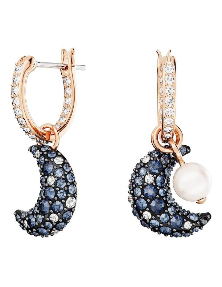 Swarovski Luna Drop Asymmetrical Design Moon Rose Gold-Tone Plated Earrings in Multi Assorted