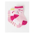 Sprout 3 Pack Unicorn Intarsia Socks in Assorted 3-9