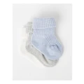Sprout 3 Pack Intarsia Socks in Assorted 12-24