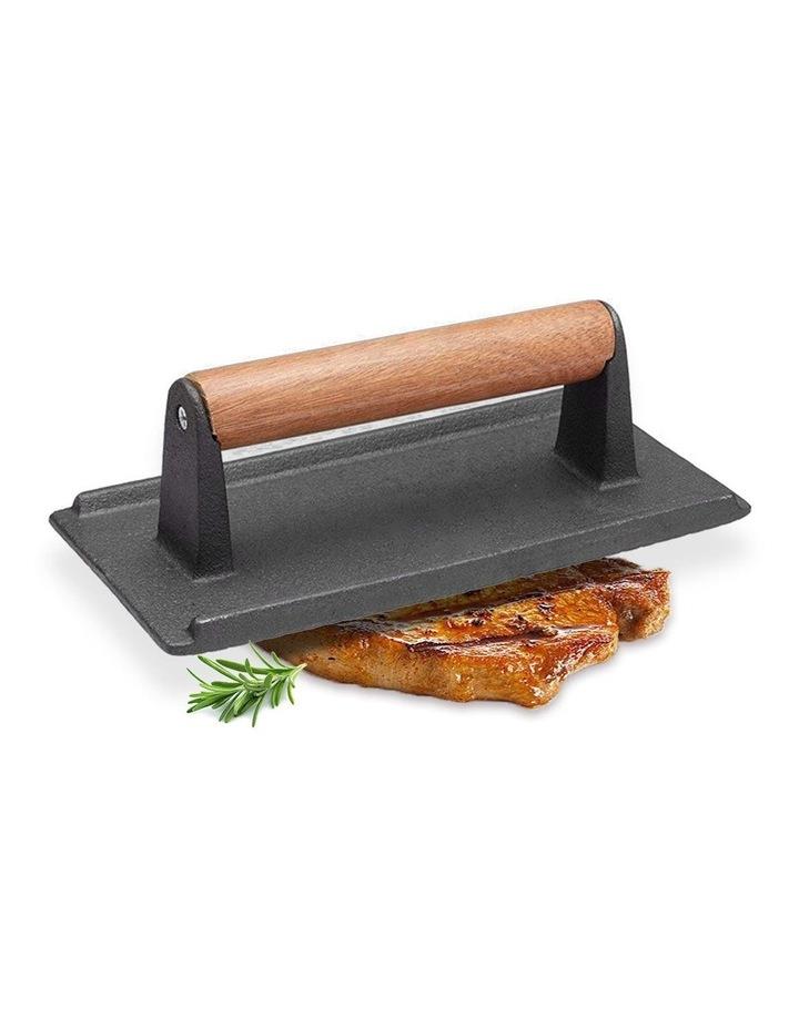 SOGA Cast Iron with Wood Handle Weight Plate in Black