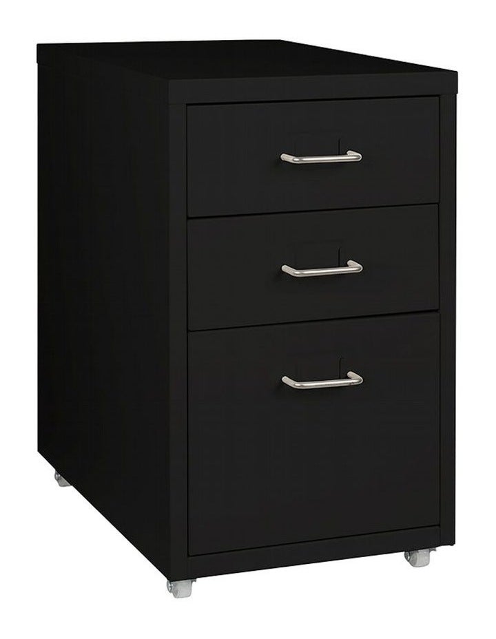 Levede 3 Drawer Steel Rack Office Cabinet in Black