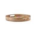 Maxwell & Williams Capri Round Serving Tray Wood Enamel 40x5 Cm in Mixed Colours Assorted