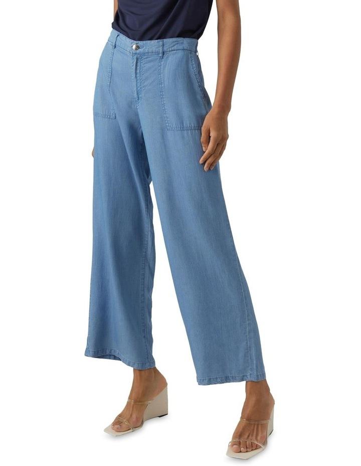 Vero Moda Harper Wide Denim Pants in Medium Blue Denim XL