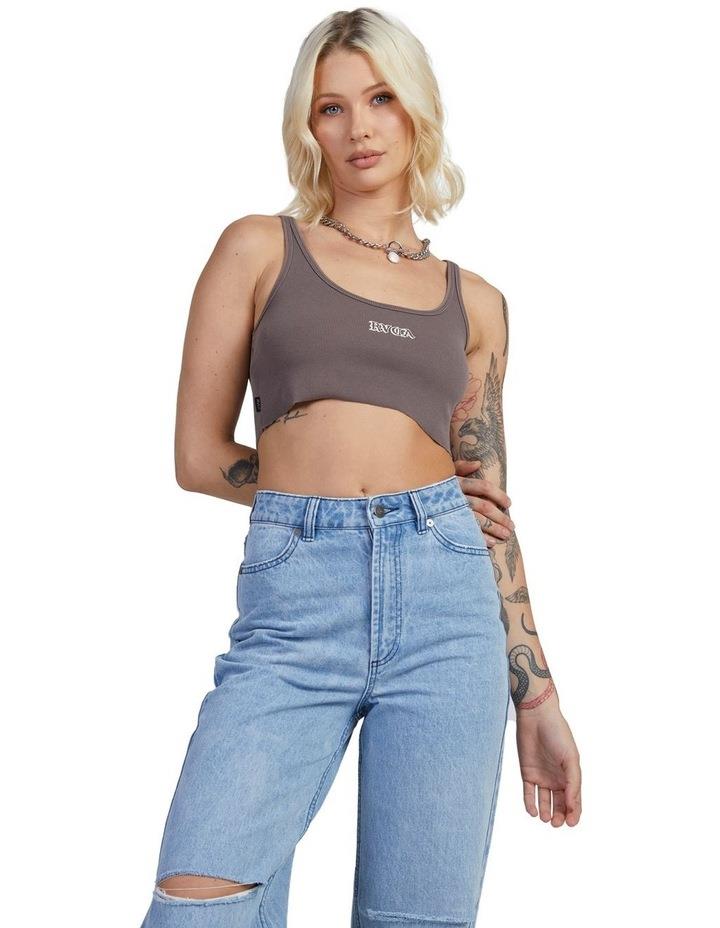 RVCA Old Cropped Tank in Grey 8