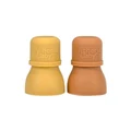 Cherub Baby Silicone Food Pouch Soft Spouts 2 Pack in Mimosa/Caramel Assorted