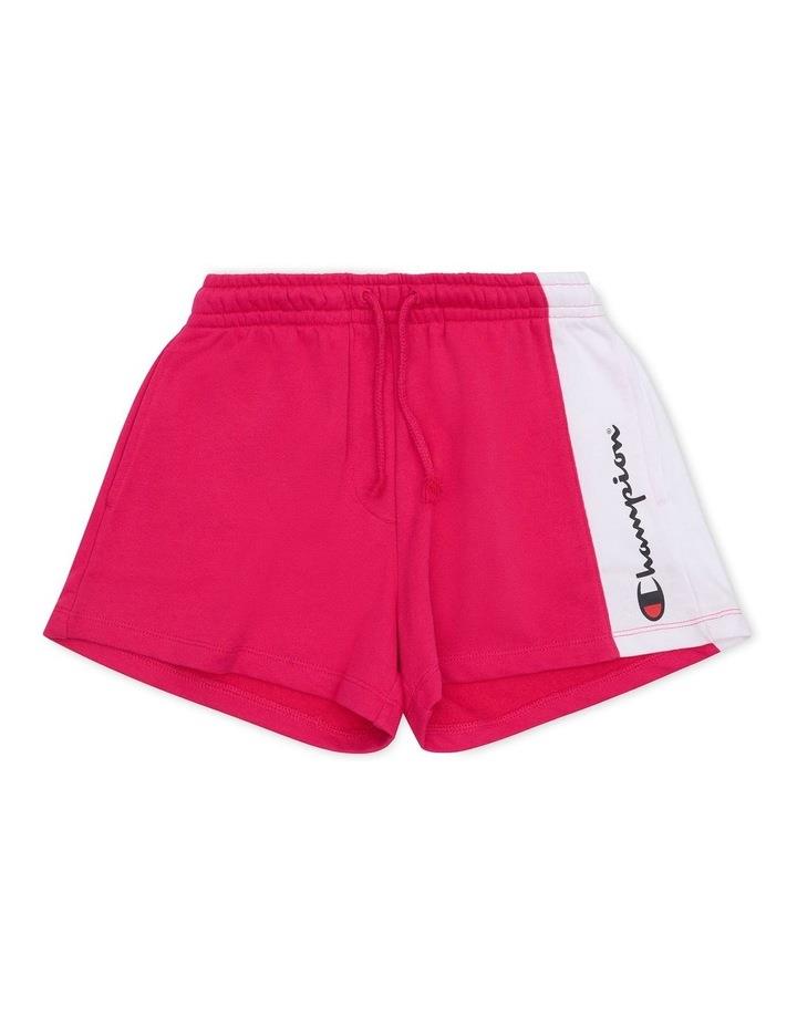 Champion French Terry Panel Shorts in Disco Pink 14