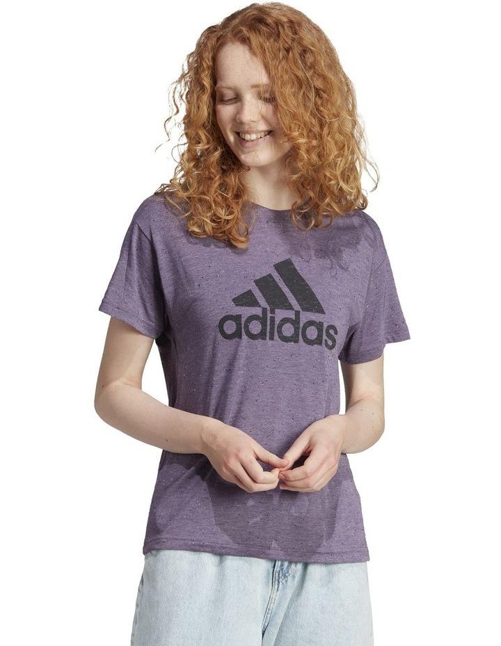 Adidas Future Icons Winners 3.0 T-shirt in Shadow Violet Mel Aubergine S