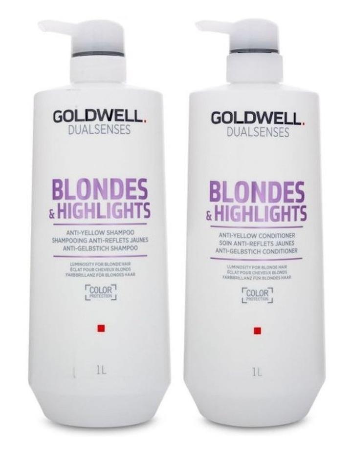 Goldwell Dualsenses Blondes & Highlights Anti-Yellow Shampoo & Conditioner 1L Duo