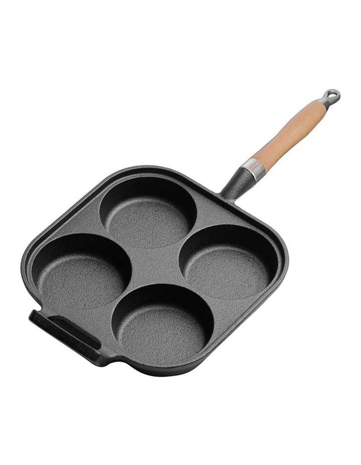 SOGA 4 Mold Cast Iron Fry Pan in Black