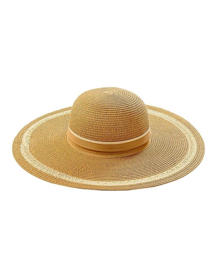 Gregory Ladner Wide Brim With Braid Summer Hat in Toast One Size