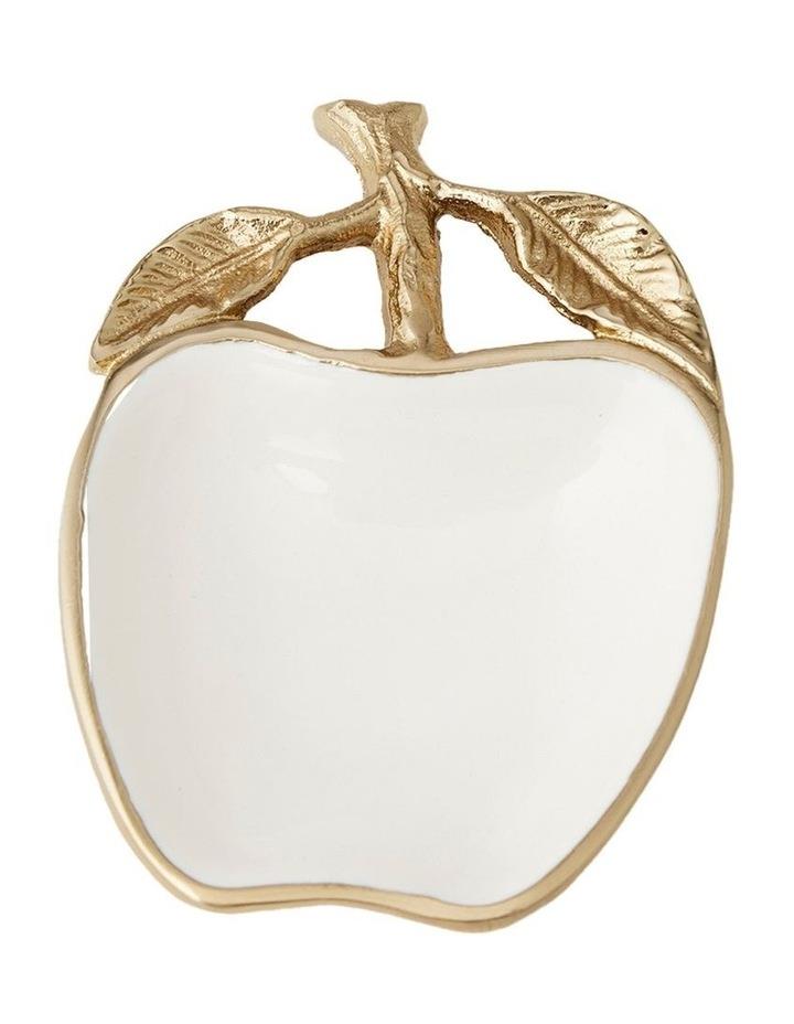 PILBEAM LIVING Apple Trinket Bowl 13cm in White/Gold White