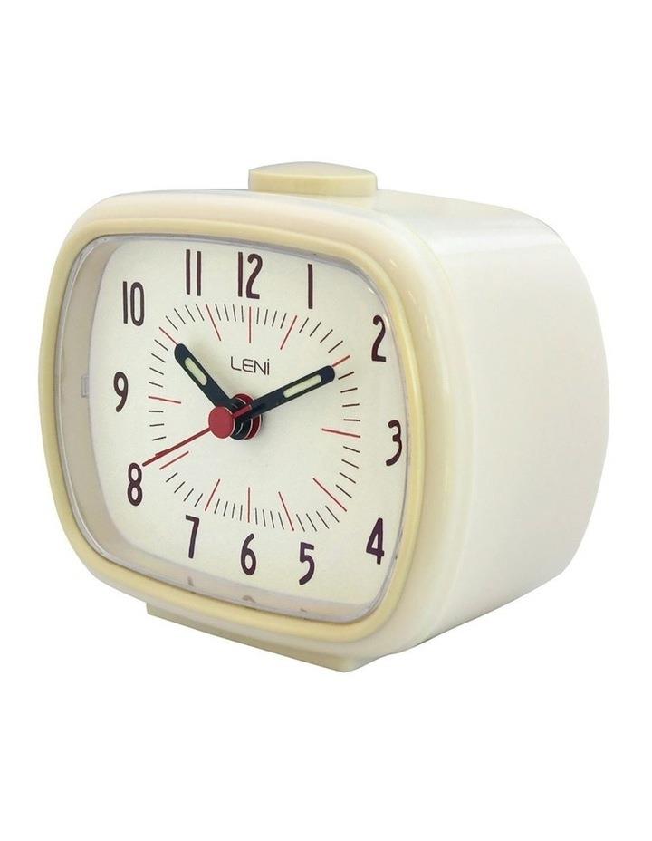 LENI Retro Analogue Standing Alarm Clock 6x11x9cm in Ivory