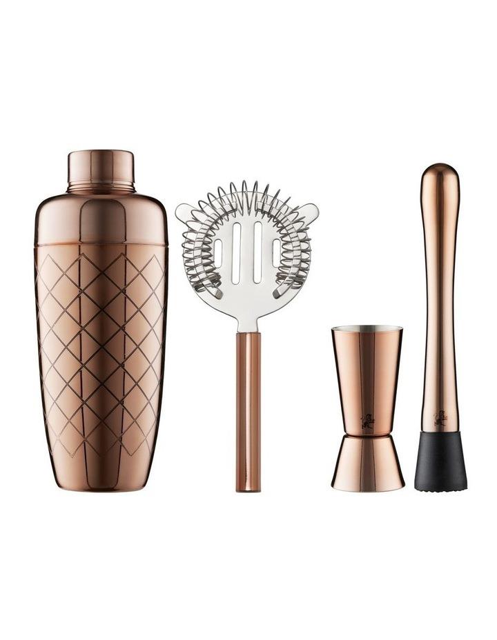Maxwell & Williams Cocktail & Co Lafayette Cocktail Set 4 Piece Gift Boxed in Rose Gold Copper