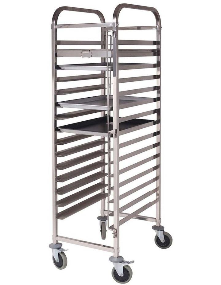 SOGA 16 Tier Gastronorm Racking Trolley 60*40cm in Silver