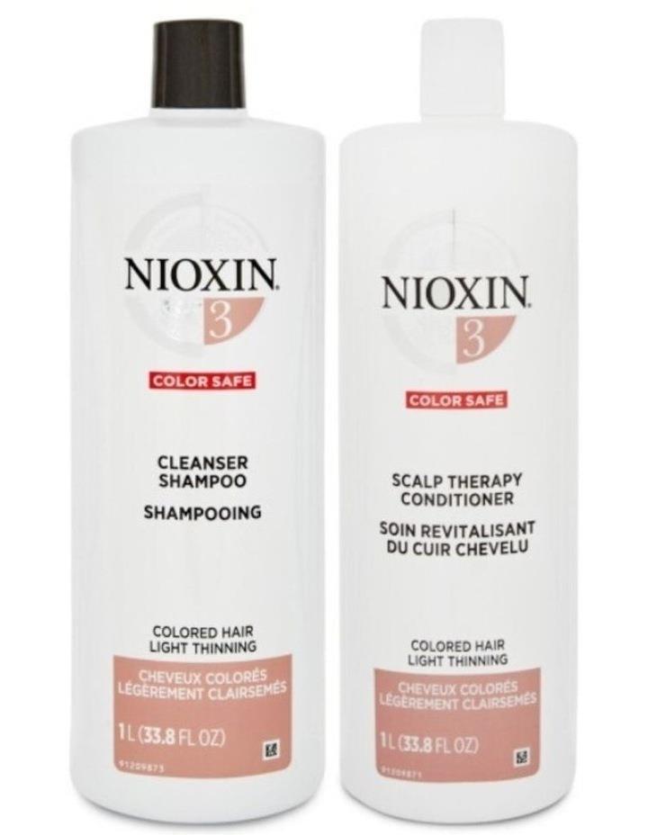 Nioxin System 3 Cleanser Shampoo And Scalp Therapy Conditioner 1L Duo