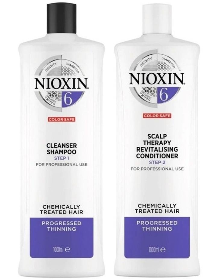 Nioxin System 6 Cleanser Shampoo & Scalp Therapy Conditioner 1L Duo